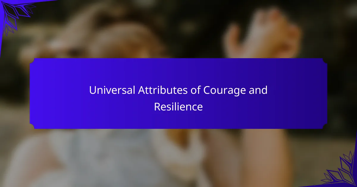 Universal Attributes of Courage and Resilience