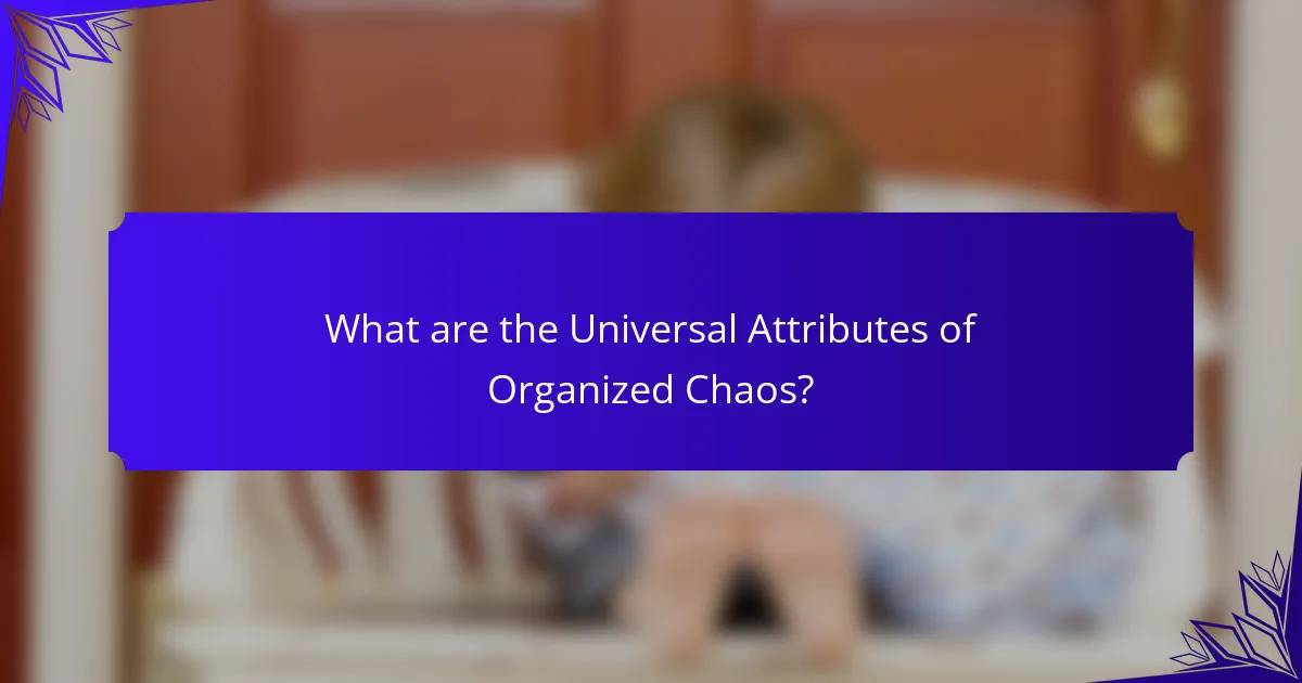 What are the Universal Attributes of Organized Chaos?